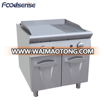 High-End Combination Oven Gas Griddle (2/3 Flat& 1/3 Grooved) with Cabinet